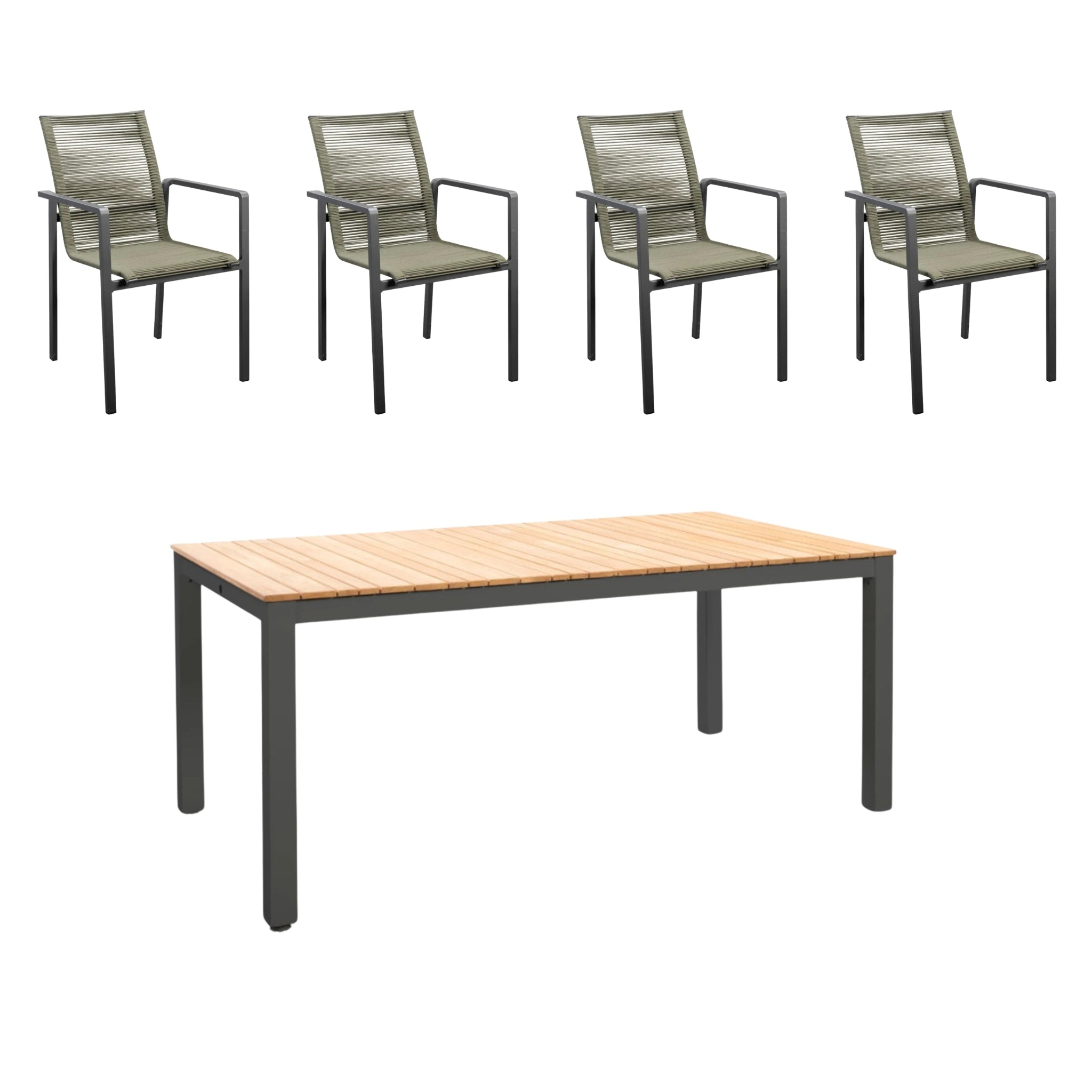 Dining Set 4 Personen Arashi/Ishi Yoi Lounge & Co.